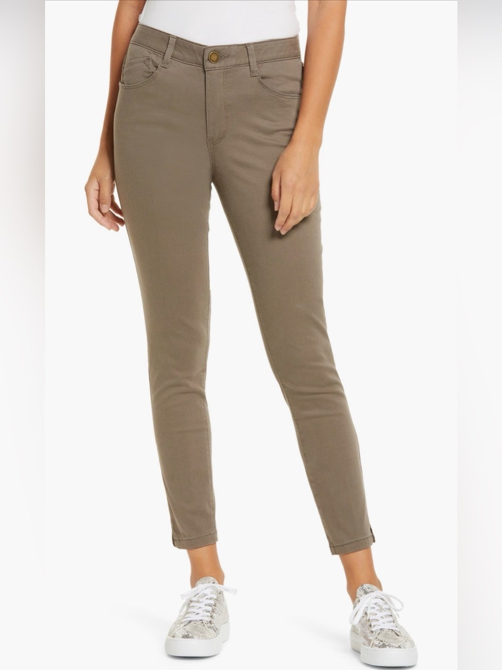 Wit & Wisdom Ankle Skinny Pant in Brindle Olive - Size 8